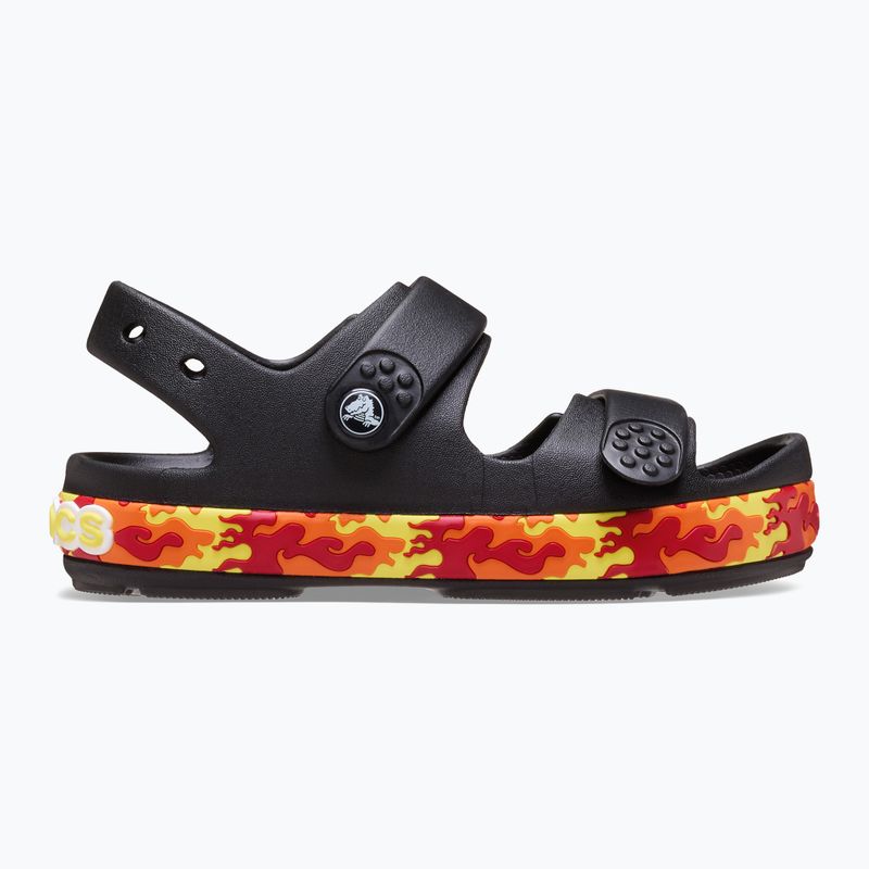 Sandale pentru copii Crocs Crocband Cruiser Flames black 2