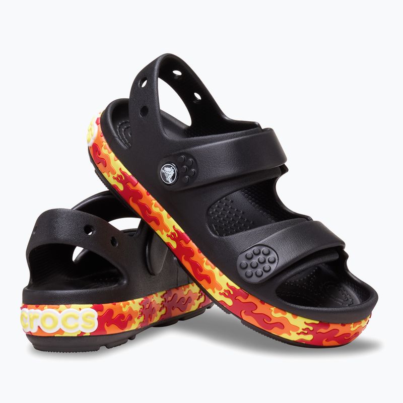 Sandale pentru copii Crocs Crocband Cruiser Flames black 6