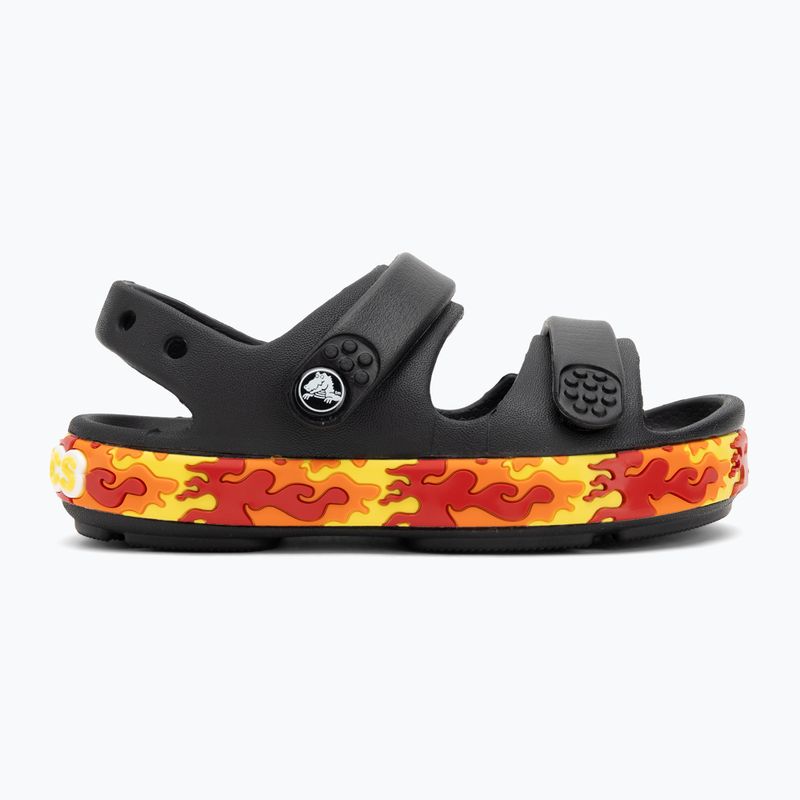 Sandale pentru copii Crocs Crocband Cruiser Flames black 2