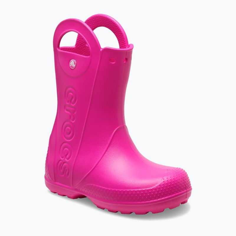 Papuci pentru copii Crocs Handle It Rain Boot Kids pink crush 8