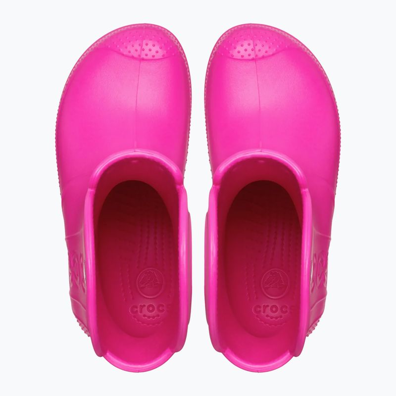 Papuci pentru copii Crocs Handle It Rain Boot Kids pink crush 12