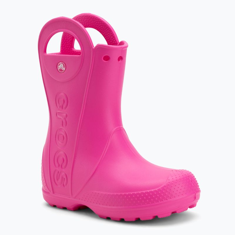 Papuci pentru copii Crocs Handle It Rain Boot Kids pink crush