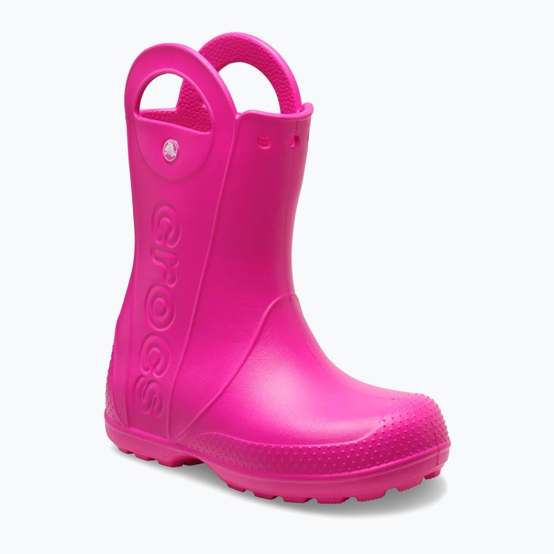 Papuci pentru copii Crocs Handle It Rain Boot Kids Toddler pink crush 8