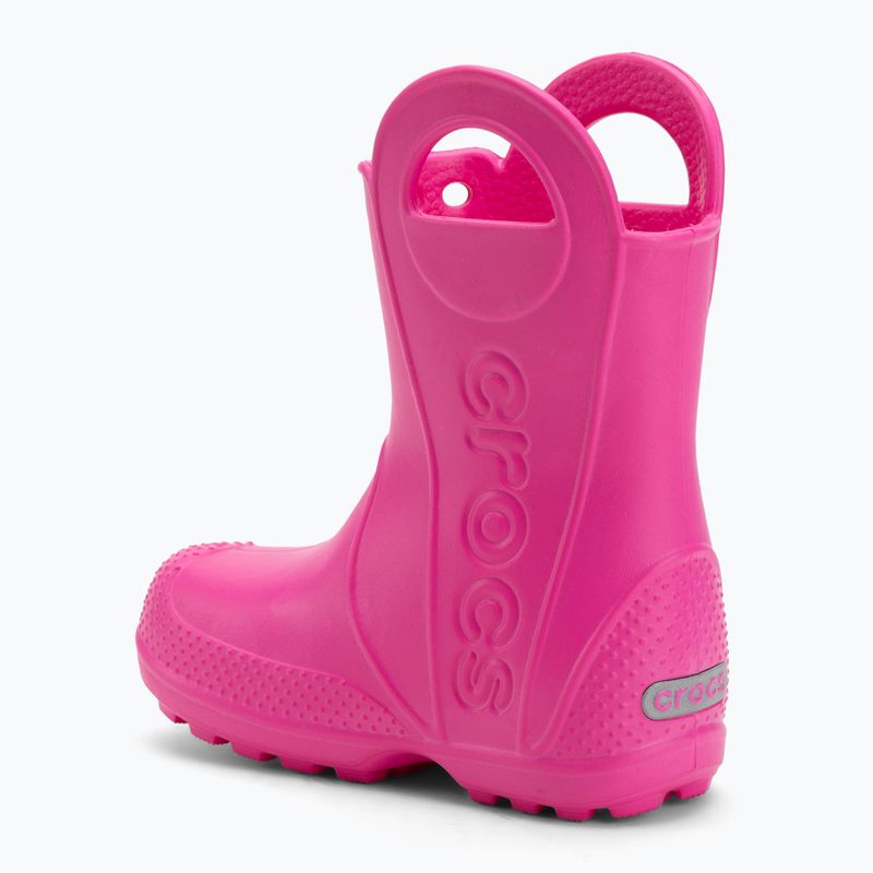 Papuci pentru copii Crocs Handle It Rain Boot Kids Toddler pink crush 3