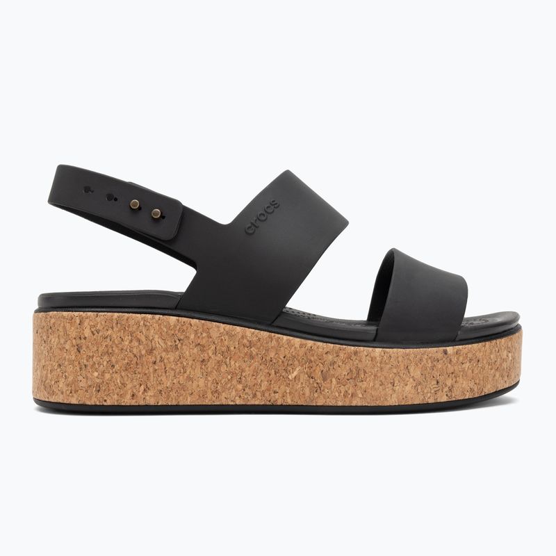 Sandale pentru femei Crocs Brooklyn Cork Low Wedge black/black 2
