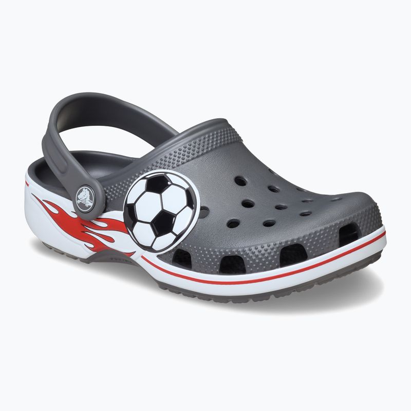 Papuci pentru copii Crocs Classic Soccer Band Clog Kids slate grey 9