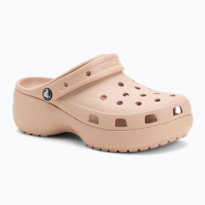 Papuci pentru femei Crocs Classic Platform Clog pink caramel