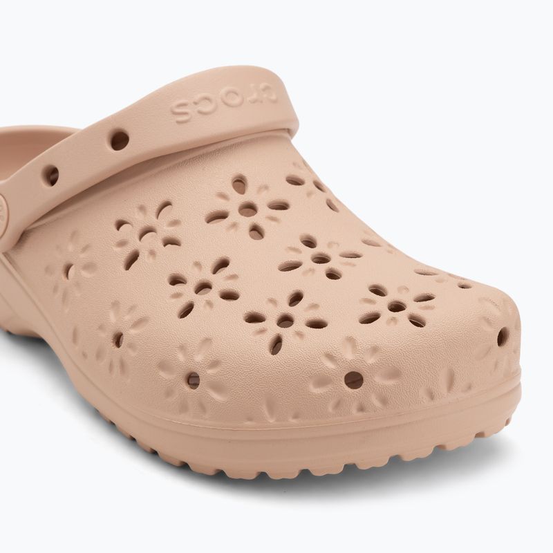 Papuci Crocs Classic Floral Cutout Clog pink caramel 8