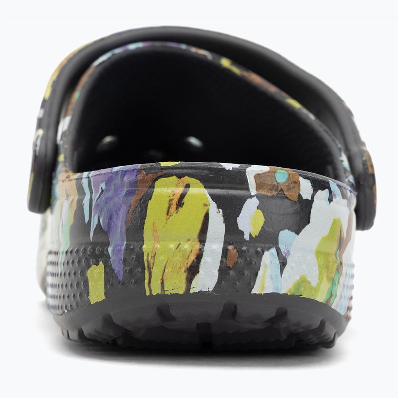 Papuci Crocs Classic Painted Floral black sand 7