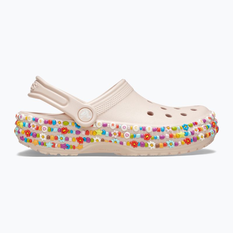 Papuci pentru copii Crocs Classic Beaded Band Clog Kids quartz 10