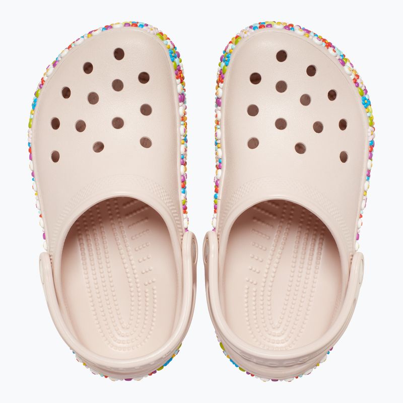 Papuci pentru copii Crocs Classic Beaded Band Clog Kids quartz 12