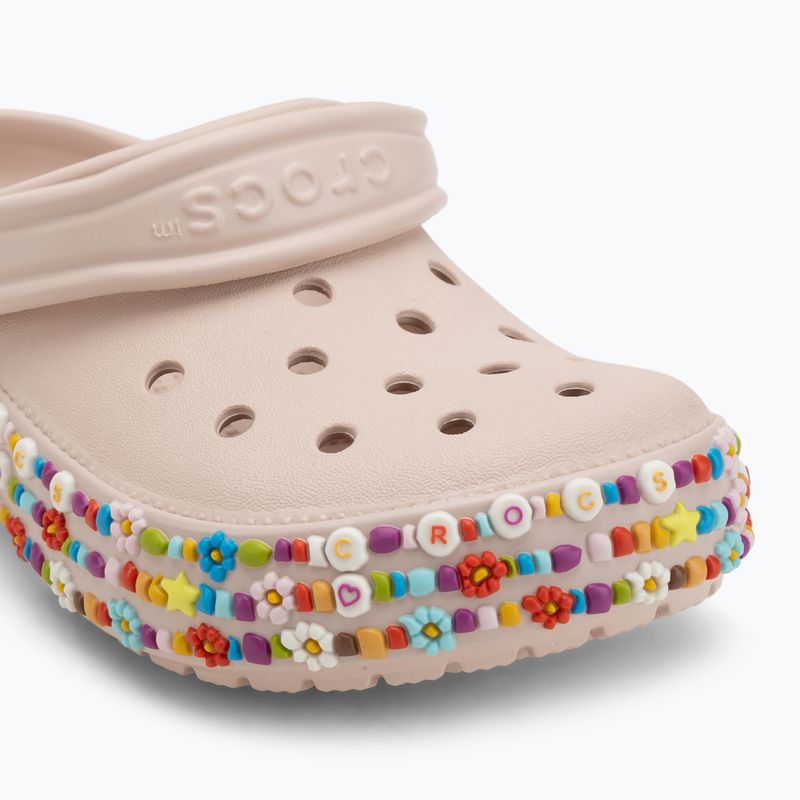 Papuci pentru copii Crocs Classic Beaded Band Clog Kids quartz 8