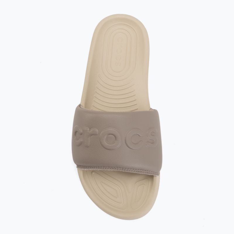 Șlapi pentru femei Crocs All Day bone/taupe 5