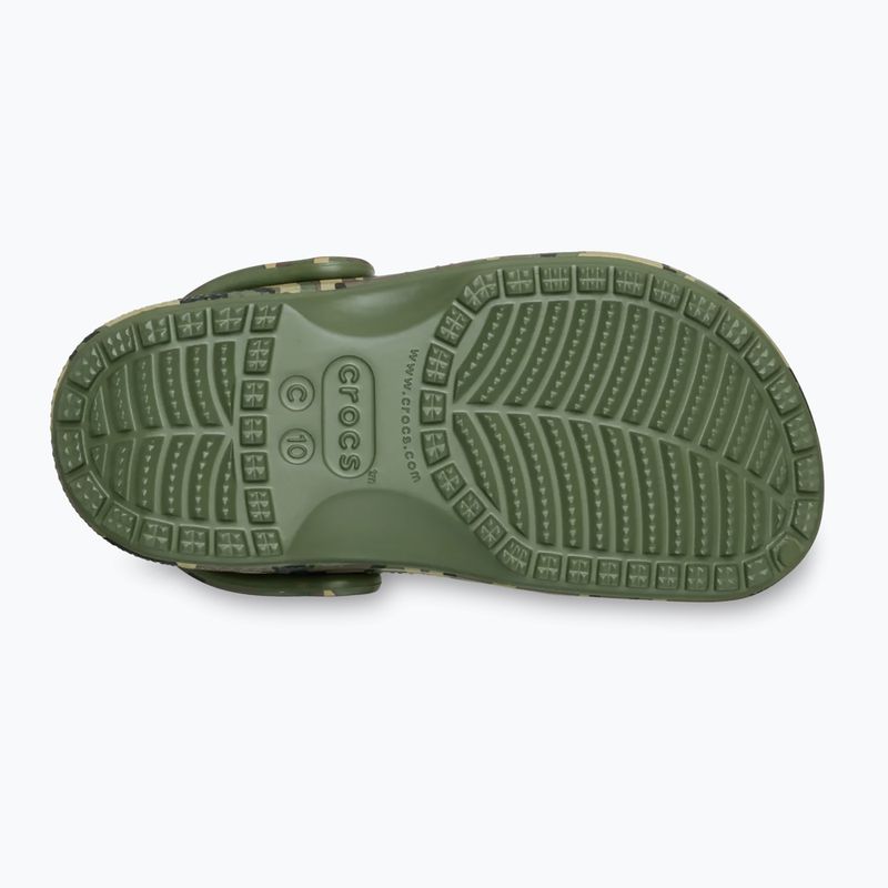 Șlapi pentru copii Crocs Classic Camouflage Toddler army green/multi 3