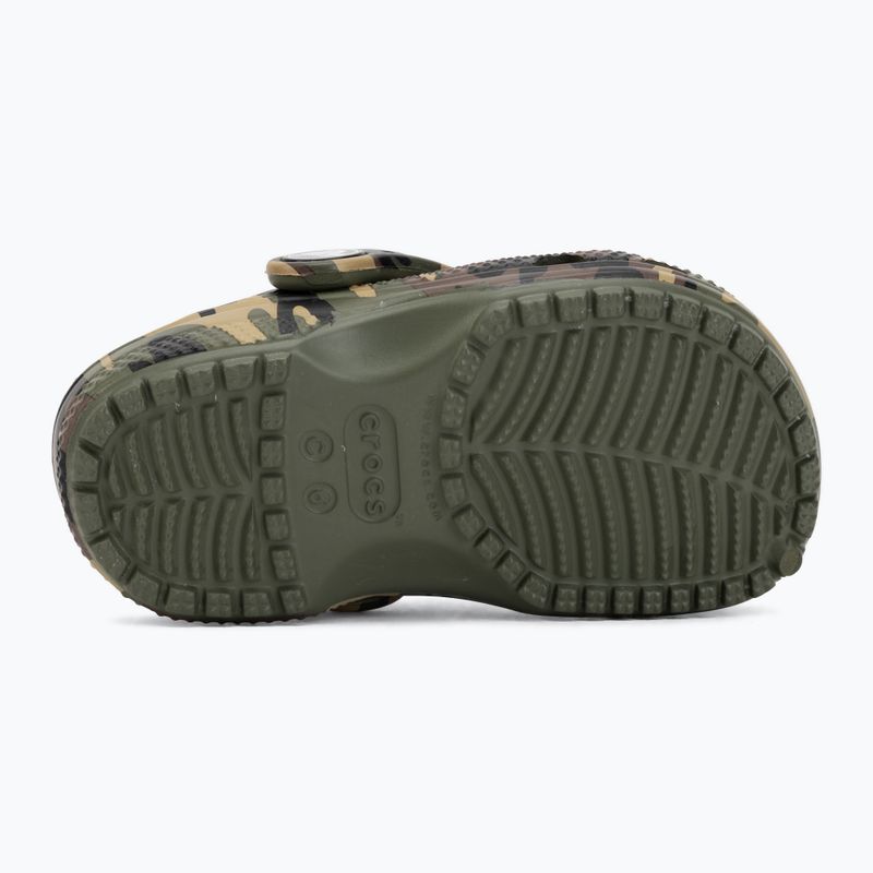 Șlapi pentru copii Crocs Classic Camouflage Toddler army green/multi 5