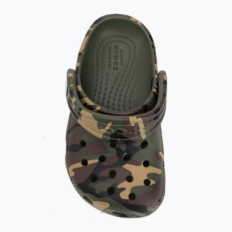 Șlapi pentru copii Crocs Classic Camouflage Toddler army green/multi 6