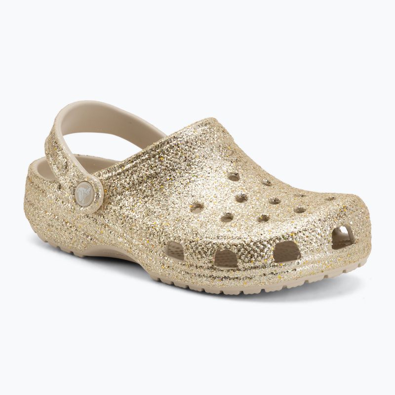 Șlapi pentru copii Crocs Classic Chunky Glitter sandstone 2