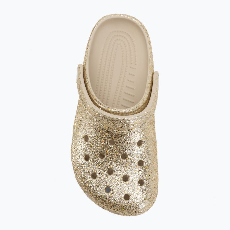 Șlapi pentru copii Crocs Classic Chunky Glitter sandstone 6
