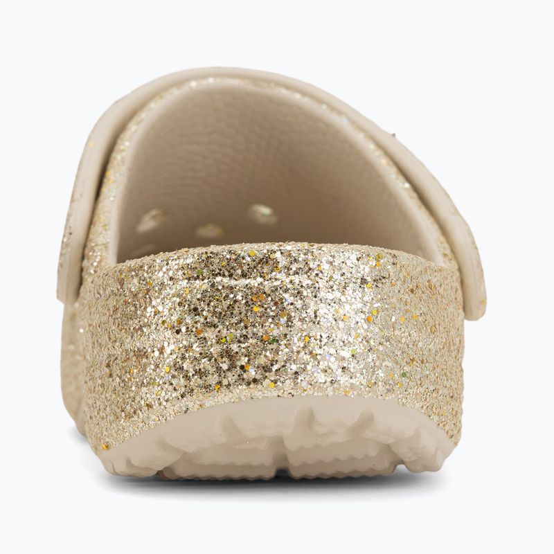 Șlapi pentru copii Crocs Classic Chunky Glitter sandstone 7