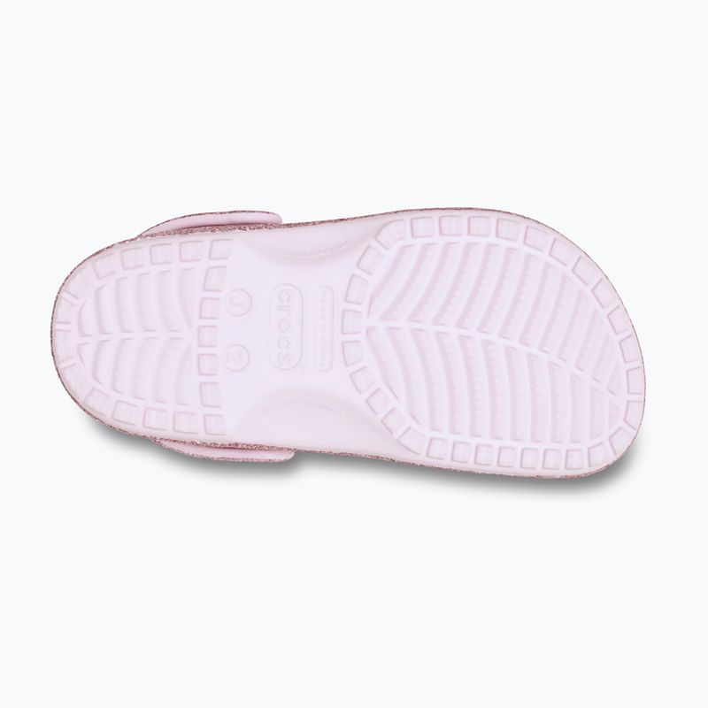 Șlapi pentru copii Crocs Classic Chunky Glitter pink milk 11