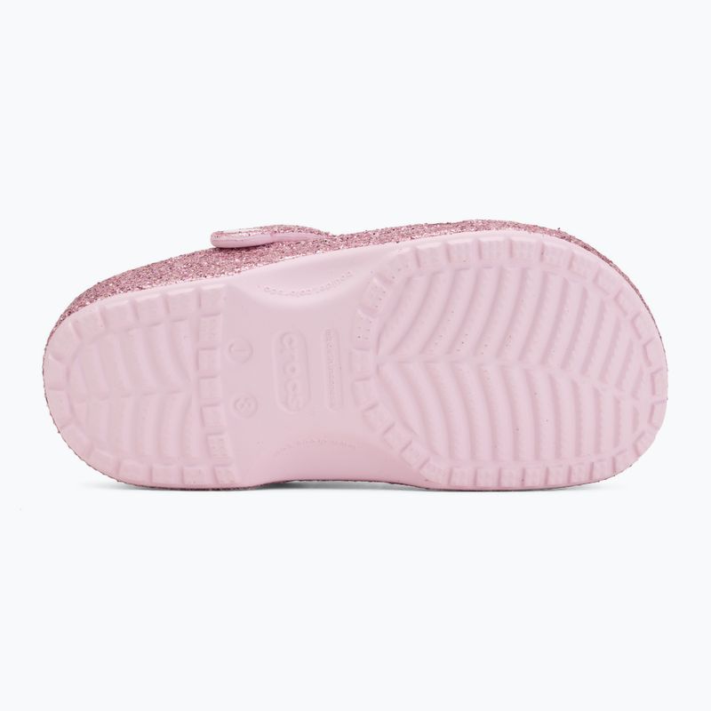 Șlapi pentru copii Crocs Classic Chunky Glitter pink milk 5