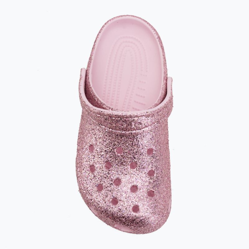 Șlapi pentru copii Crocs Classic Chunky Glitter pink milk 6