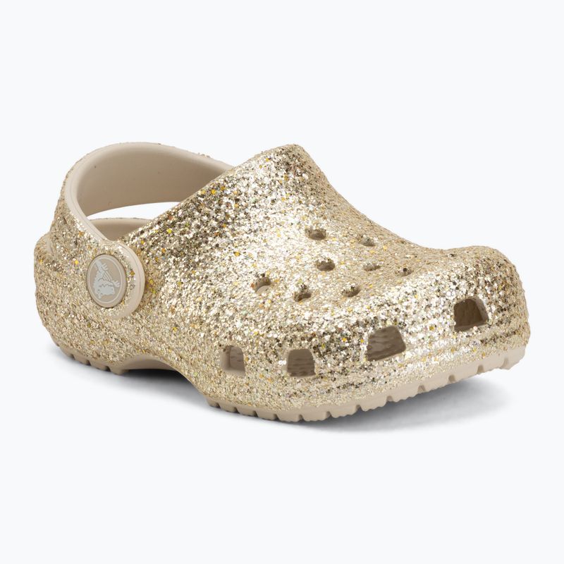 Șlapi pentru copii Crocs Classic Chunky Glitter 211940 sandstone 2