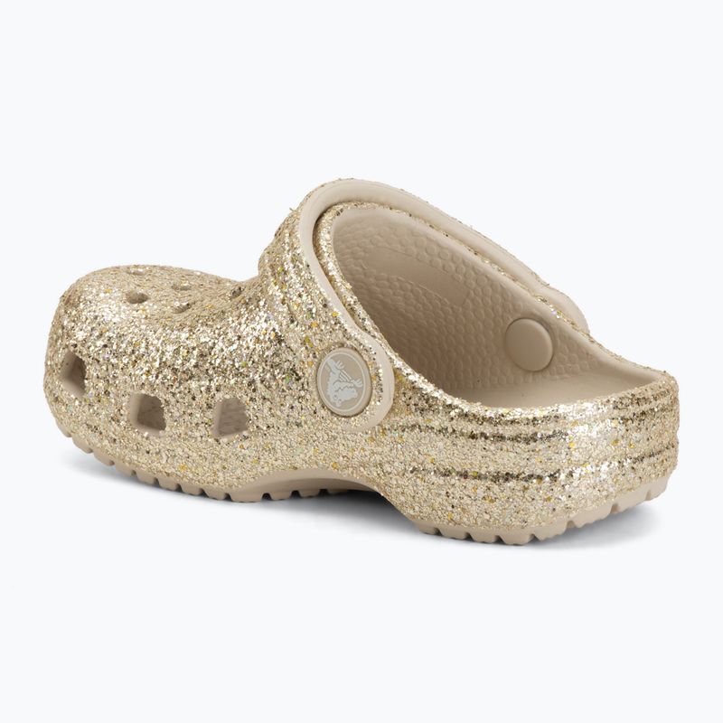 Șlapi pentru copii Crocs Classic Chunky Glitter 211940 sandstone 4