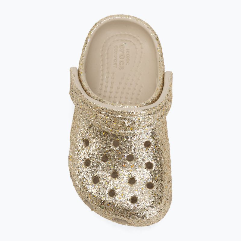 Șlapi pentru copii Crocs Classic Chunky Glitter 211940 sandstone 6