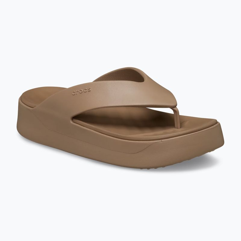 Șlapi pentru femei Crocs Gateway Platform milk chocolate