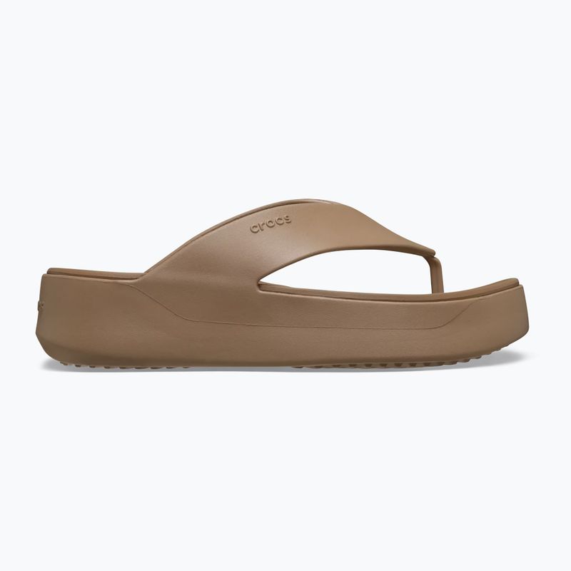 Șlapi pentru femei Crocs Gateway Platform milk chocolate 2