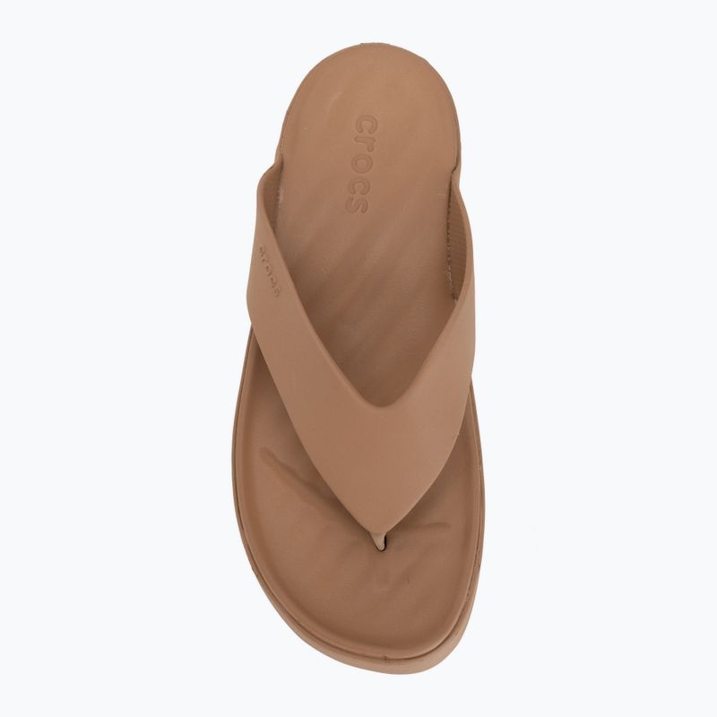 Șlapi pentru femei Crocs Gateway Platform milk chocolate 5
