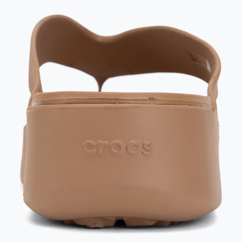 Șlapi pentru femei Crocs Gateway Platform milk chocolate 6