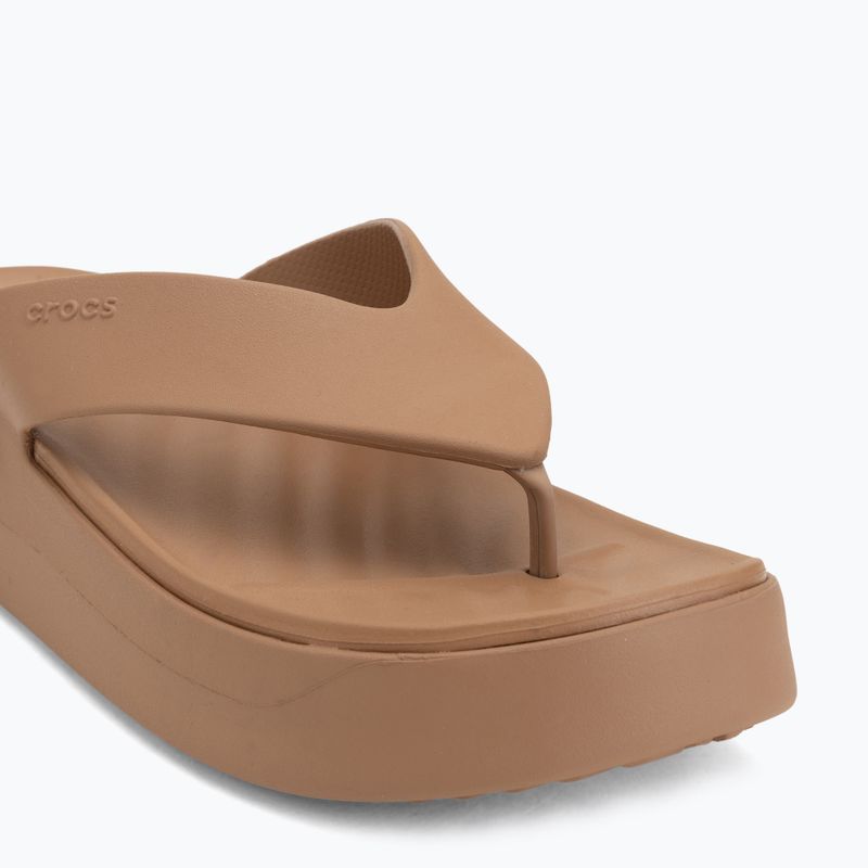 Șlapi pentru femei Crocs Gateway Platform milk chocolate 7