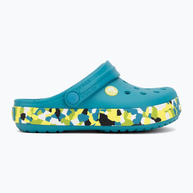Șlapi pentru copii Crocs Crockband Glow Confetti Band turbo teal/multi 3