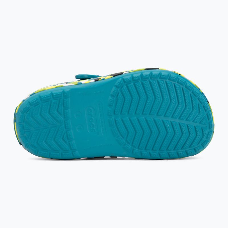 Șlapi pentru copii Crocs Crockband Glow Confetti Band turbo teal/multi 5