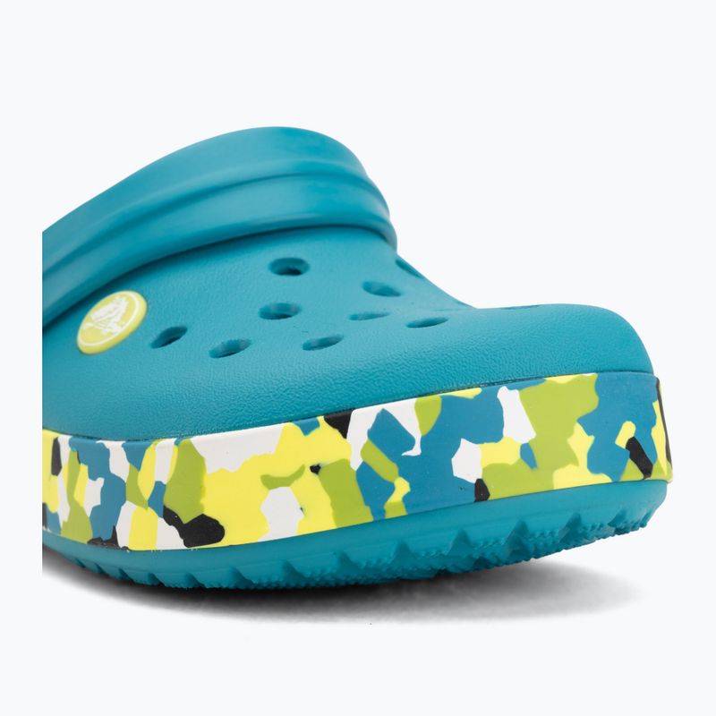 Șlapi pentru copii Crocs Crockband Glow Confetti Band turbo teal/multi 8