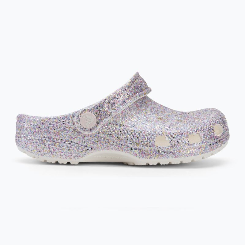 Șlapi pentru copii Crocs Classic Fantasy Glitter white 3