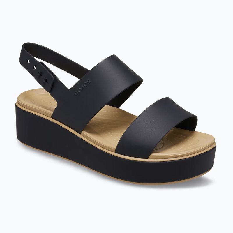 Sandale de damă  Crocs Brooklyn Matte Wrap Low Wedge black/cashew 8