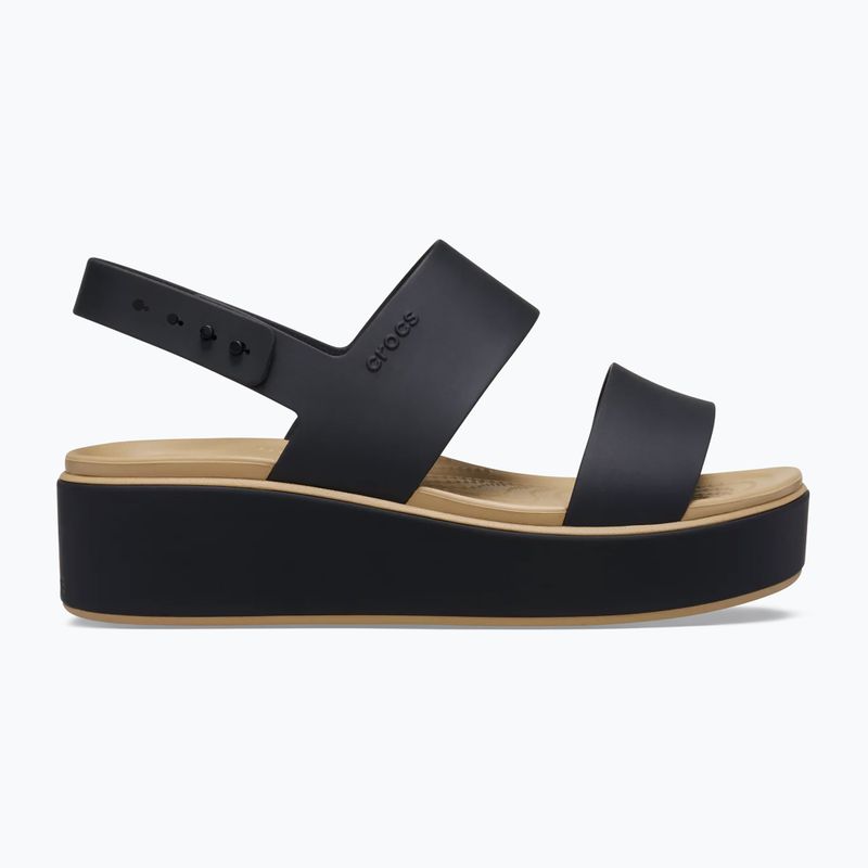 Sandale de damă  Crocs Brooklyn Matte Wrap Low Wedge black/cashew 9