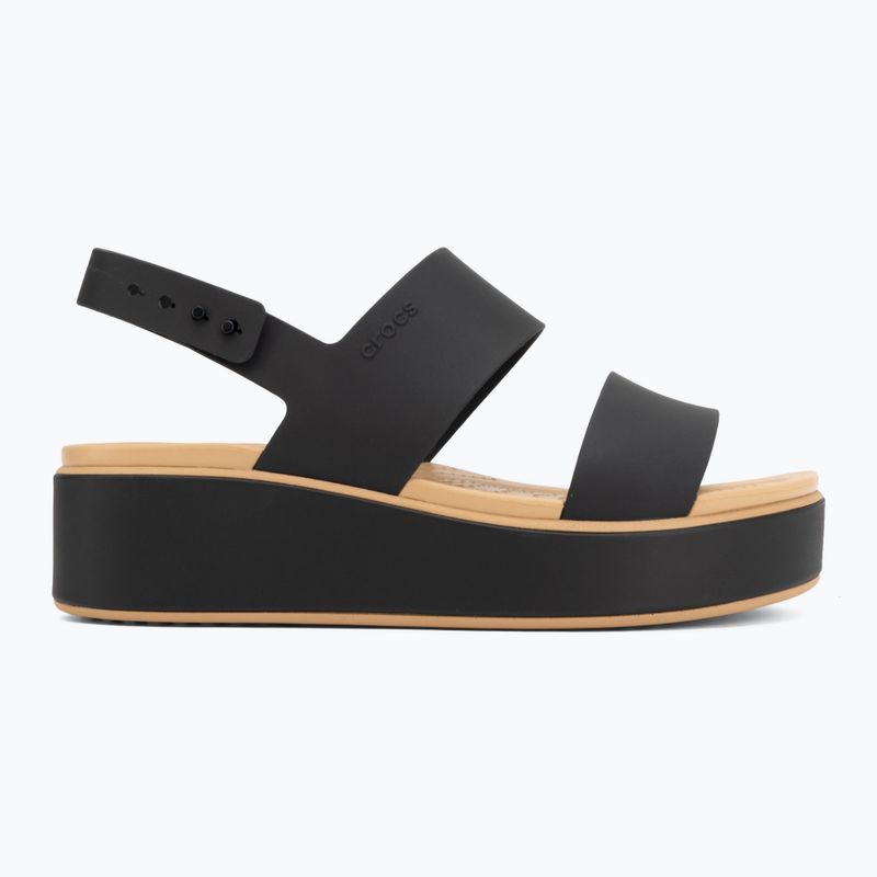 Sandale de damă  Crocs Brooklyn Matte Wrap Low Wedge black/cashew 2