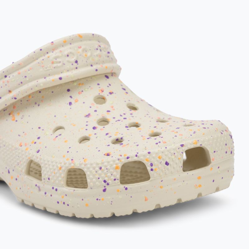 Șlapi pentru copii Crocs Classic Glow Paint Splatter summit white/multi 8