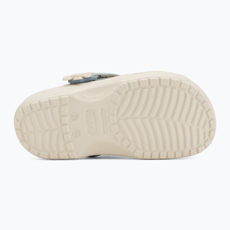 Șlapi pentru copii Crocs Classic Denim Flower Adjustment Backstrap summit white 5