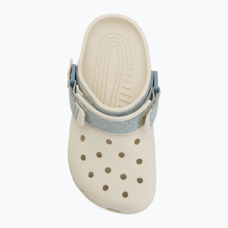 Șlapi pentru copii Crocs Classic Denim Flower Adjustment Backstrap summit white 6