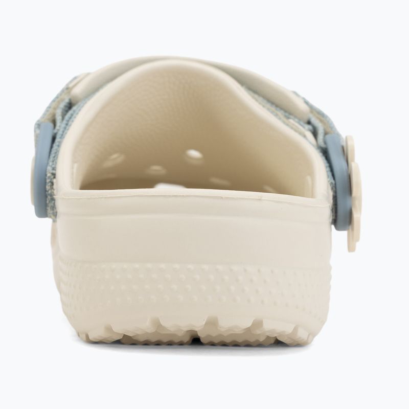 Șlapi pentru copii Crocs Classic Denim Flower Adjustment Backstrap summit white 7