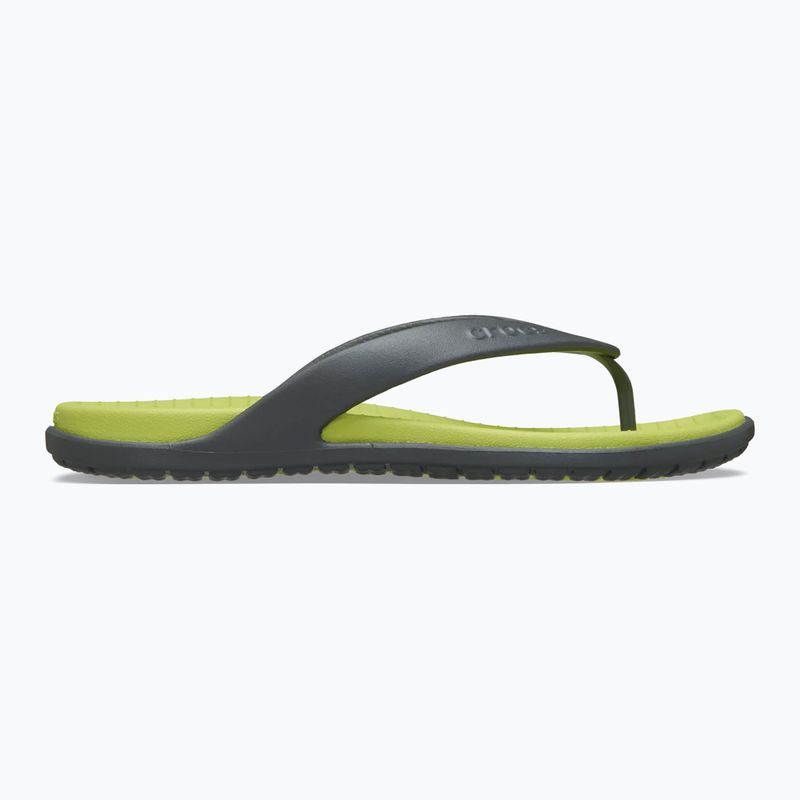 Șlapi Crocs Coast Flip slate grey/citrus 9