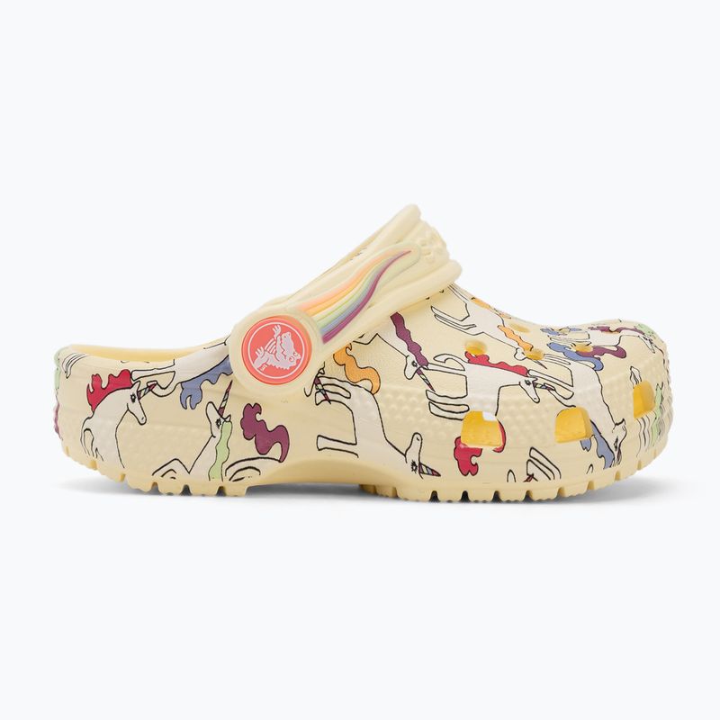 Șlapi pentru copii Crocs Classic Unicorn Graphic yellow light 3