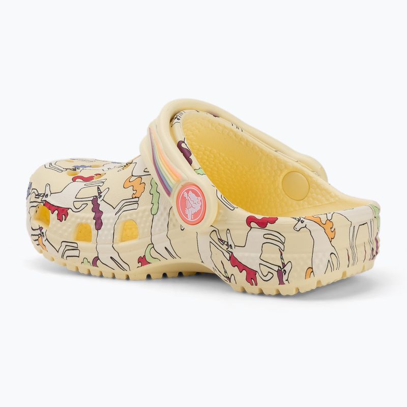 Șlapi pentru copii Crocs Classic Unicorn Graphic yellow light 4
