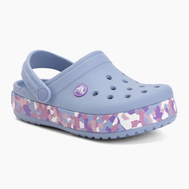 Șlapi pentru copii Crocs Crockband Glow Confetti Band blue haze/multi 2