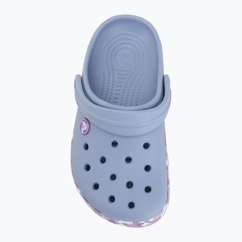 Șlapi pentru copii Crocs Crockband Glow Confetti Band blue haze/multi 6